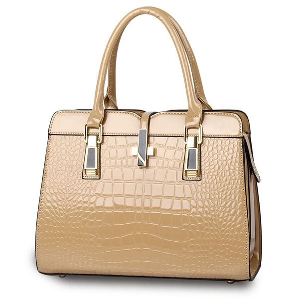 HBP Totes Bag Vintage PU Leather Sacs à main Sacs à main Femme Alligator ShoulderBags Sac à main Sac à main Beige