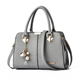 HBP Totes bolsos de mano monederos de cuero suave de alta calidad para mujer bolso de mano tipo bandolera para mujer bolso de hombro Color gris 1030