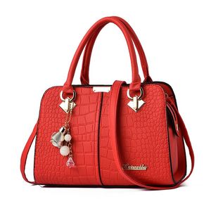 HBP Totes bolsos de mano monederos de cuero suave de alta calidad para mujer bolso de mano tipo bandolera para mujer bolso de hombro Color rojo 1044