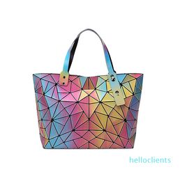 HBP Sac femme tendance 3D arc-en-ciel laser sac à main pliant Rubik's Cube géométrie grande capacité variété symphonie sacs à bandoulière