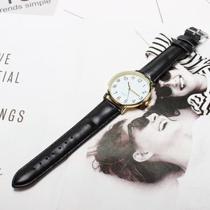 HBP -horloges voor vrouwen gemakkelijk te lezen Arabisch cijfer Dial Leather Ltraps Quartz Movement Electronic Watch Montres de Luxe