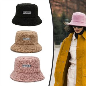 HBP Winter Wide Unisex rand Fluffy emmer hoed Lamb Wol Warm Faux Furman Cap Dames Girls Dikke Panama Hoeden Outdoor 2022 P230327