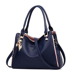 HBP dames tassen handtassen portefeuilles lederen crossbodybag schoudertassen messenger draagtas tas portemonnee diepblauw 4041