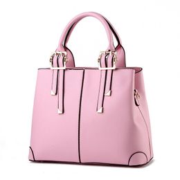 HBP dames handtas portemonnee pu lederen tas schoudertas dame eenvoudige stijl handtassen portemonnees roze kleur 1087