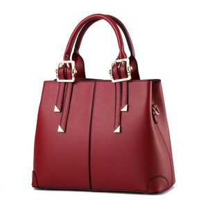 HBP femmes sac à main sac à main en cuir PU sac fourre-tout sac à bandoulière dame Style Simple sacs à main sacs à main couleur rouge vin
