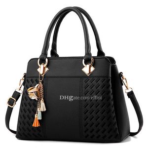 HBP Bolsos De Mujer Bolsos De Mensajero Bolsos De Mano Moda Negro Mujer PU Bolso De Cuero Bolsa De Hombro De Alta Calidad Tienda Efini