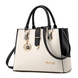 HBP, bolsos de mano de cuero de alta calidad para mujer, bolsos de mensajero, bolso de mano para mujer con asa superior a la moda, bolso Effini blanco