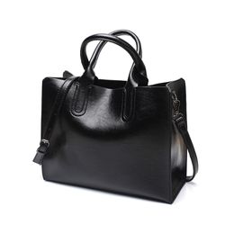 HBP Bolso de mano para mujer Bolsos de cuero para mujer Monederos Bolsillo para mujer Bolsos de mensajero Big Tote Sac Bols Negro