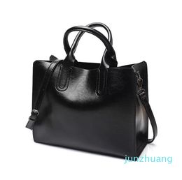 HBP Women Toes Bag dames lederen handtassen portemonnees Pocket Lady Messenger Bags Big Tote Sac Bols Black 2022