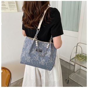 HBP Bolso para mujer Bolso de mano de gran capacidad Bolsos cruzados de moda para mujer Bolso de mano con anillo de perlas simple Bolsos negros 5 Bolsos de lona de pu