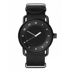 HBP Womens Watches Solid Black Fashion Design Strap Strap Business Quartz Movement Watch Ladies Casual Sports Clock Montres de Luxe