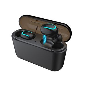 HBQ Q32 BT Dubbele Oortelefoon Twins Oortelefoons Stereo Muziek Headset Ruis Annuleren TWS Bluetooth Draadloze Hoofdtelefoon met MIC