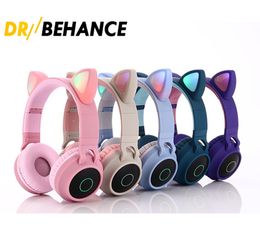 Leuke kat oor draadloze oortelefoons B39 Bluetooth hoofdtelefoon BT 5.0 Headsets Stereo Muziek Gaming Wired Earbud Luidspreker Hoofdtelefoon