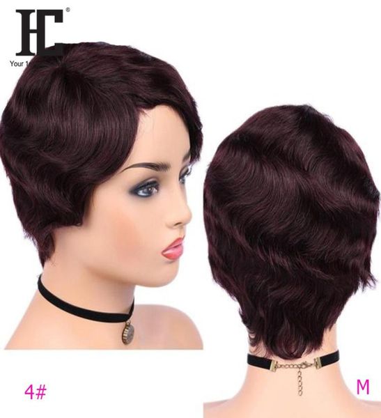 HC Pixie Cut Lace Wigs frontal 100 pelucas de cabello humano real Brasil Wig Wig Ocean Wave Part Wigs83335815