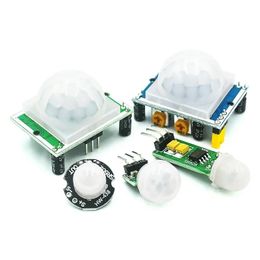 HC-SR501 Ajuste el módulo de detector de sensor PIR de infrarrojo de infrarrojos de infrarrojo IR para Arduino para kits de frambuesa Pi + caja