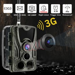 HC801 Hunting Trail Camera, caméra en plein air, 3G, 4G, piège photo WiFi, déclencheur imperméable 0.3S, vision nocturne, chasse animale faunique