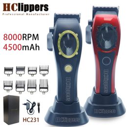 HCLIPPERS HC231 Clippers de cheveux électriques pour hommes professionnels avec 8000 tr / min 4500mAh Trimmer de batterie de grande capacité pour Barber 240515
