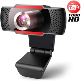 HD 1080P Webcam Mini ordinateur PC WebCamera avec Microphone caméra rotative diffusion en direct vidéo prise en charge MAC Windows Android