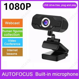 HD 1080P Webcam met microfoon USB Driver-Free Computercamera voor Live Broadcast Video Calling Conference Work for PC Laptop
