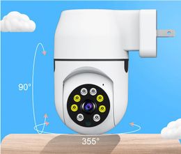 HD 1080P Wifi Cámara IP Vigilancia Visión nocturna Audio bidireccional Cámaras de video CCTV inalámbricas inteligentes Enchufe directo interior sin agujeros portátil Sistema de seguridad para el hogar HD1080P