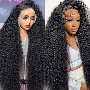 Perruque Lace Frontal Wig brésilienne naturelle, cheveux naturels, Deep Wave, 13x4, pre-plucked, HD, 13x4, Miss Cara, pour femmes