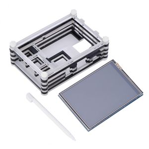 Écran tactile LCD HD 3,5 pouces + boîtier en acrylique à neuf couches pour Raspberry Pi 3, livraison gratuite