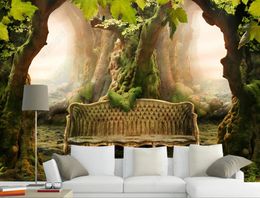 HD 3d papier peint mural salon des plantes de chambre à coucher et anciens arbres Photo de fond sur le mur Fonds d'écran pour murs peintures murales