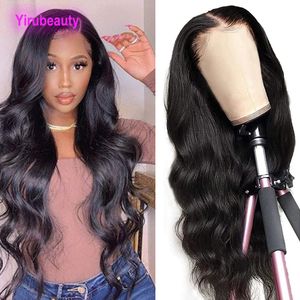 HD 4X4 Lace Front Wig Remy Virgin Hair Indien Péruvien Brésilien Cheveux Humains Corps Vague 10-32 pouces Couleur Naturelle