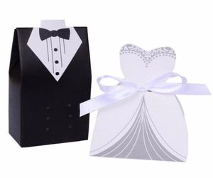 HD 50 Setlot Bride and Groom Wedding Candy Box Papier Papier Cadeaux de mariage pour les invités Souvenir Supplies Chocolate Box9066757