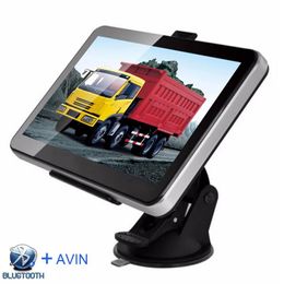 HD 7 pouces Auto Voiture GPS Navigation Bluetooth Mains Appels Camion Navigateur AVIN Transmetteur FM 8GB 3D Maps2656