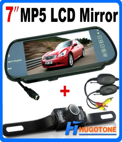 HD 7 pulgadas Bluetooth MP5 Rediew Camera LCD Monitor Mirror Revisión de automóvil LED Vuelto NightVision Camera5822660