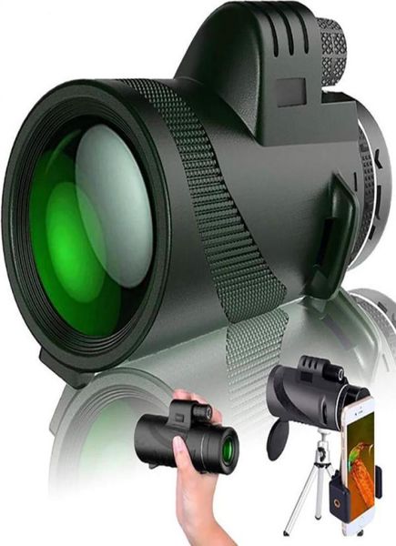 HD 80X100 Telescopio profesional Monocular potente binoculars de largo alcance Noche de zoom de bolsillo impermeable para el turismo de caza 2207073252990