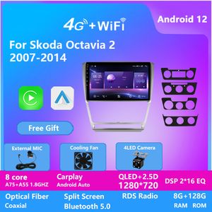 Hd Android Audio Radio Video Interface Set Format Lecteur Usb Suivi dans la voiture pour Skoda OCTAVIA 2007-2014