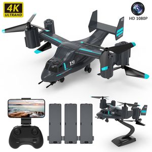 HD Camera Drone 4K 2.4GHz 1080P HD Band WiFi Quadcopter Hoogte Houden RC Helicopter V22 Osprey afstandsbediening Speelgoed voor Volwassen