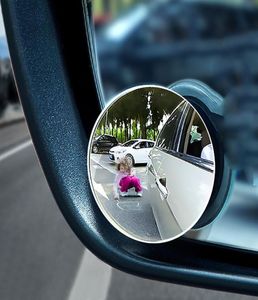 HD -auto 360 Wijdhoek Blind Spot Mirror voor het omkeren van achteruitzicht Convex Mirror Kleine frameloze ronde Sricky Mirror 5cm6795794