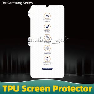 Protecteur d'écran HD Clear Full Coverage Film TPU souple anti-rayures flexible AG TPU Protecteur d'écran pour Samsung Galaxy S22 Ultra S20 Plus S10 S9 S8 Note 20/10 S10E