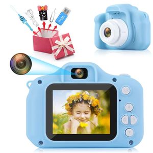 HD Digital Camera Boys and Girls Self Photography Children S Toy Gift Leeftijd 3-5 jaar oud 3,5-inch IPS-scherm met 32 GB TF Card Navy Blue Year