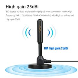 Antenne télévisée Amplifiée à l'intérieur HD Digital 200 miles HDTV Ultra avec amplificateur VHF / UHF Réponse rapide