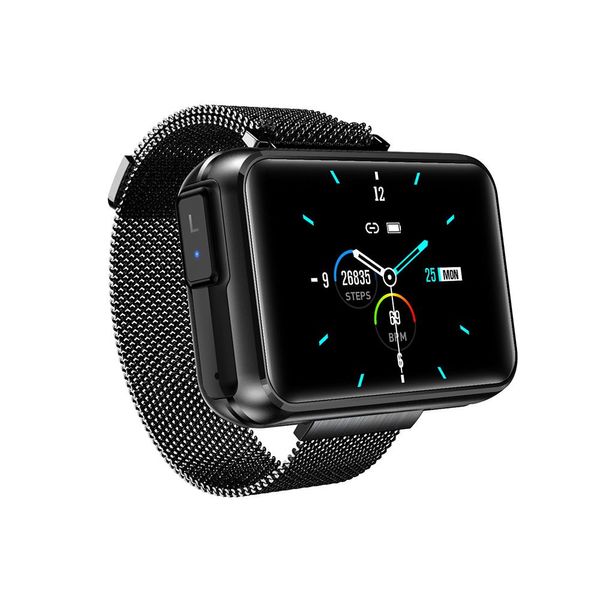 Bracelet intelligent à écran tactile Hd, casque Bluetooth TWS, appel 2 en 1, montre intelligente de sport T91