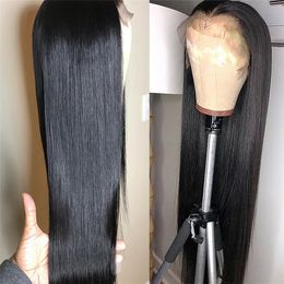 HD Kant Frontale Pruik 13x6 Lace Front Menselijk Haar Pruiken Vrouwen Braziliaanse 26 Inch Rechte Transparante Kant pruik Remy Haar