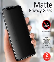 Protégeurs d'écran HD Matte antipy pour iPhone 12 13 11 Pro Max Mini XR XS Film de protection en céramique de confidentialité sur 6 7 8 plus pas Glas8156422