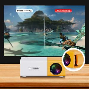 Mini projecteur HD avec support, pour visionner des films en plein air/grand jeu/home cinéma multimédia/projecteur vidéo pour film, télévision et expérience de jeu avec HDMI