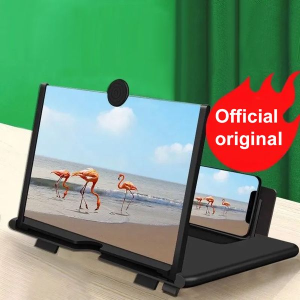 12 pulgadas HD Teléfono móvil Pantalla Lupa Extensor Monitores grandes Proyector Amplificador Fresnel Espejo Protección ocular Sin radiación Extraíble Soporte para teléfono portátil