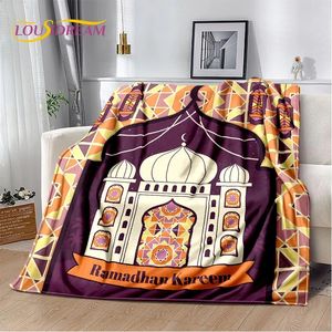 HD Muslim Islam Gebed knielen Poly matten mandala zachte dekenskeep warme worp deken voor picknickbedden sofa huis slaapkamer cadeau 240409