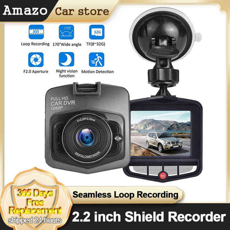 Hd P Car Dvr Recorder Night Vision Shield Dash Cam Car Rear View Camera Vehicle Auto Cam Van Mirror Recorder Gripper J220601
