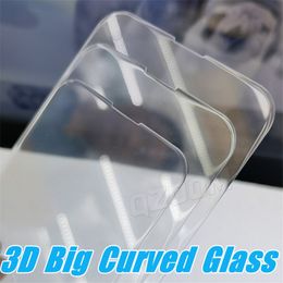 HD Premium transparant schermbeschermer Kas vriendelijk gehard glas voor iPhone 15 14 Pro Max 14Pro 13 12 11 XR XS 7 8 plus geen zwarte randfilm 3d Big Curved Clear Glass