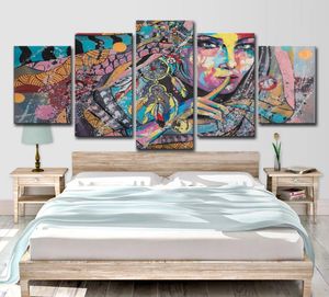 HD-geprinte 5-delige canvaskunst in acrylstijl schilderij dromenvanger muurfoto's voor woonkamer modern7274740