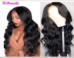 HD Transparente 13x6 LAZA Frontal Wigless Front Front Human Hair Wigs Brasil Wave Body Wave 150 Densidad PREPLECKED6432739