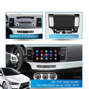 Lecteur DVD vidéo de voiture à écran tactile HD In Dash pour Mitsubishi Lancer EX avec divertissement de navigation Gps
