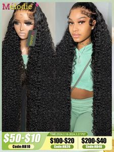 Perruque Lace Front Wig ondulée HD, cheveux naturels bouclés, 13x6, 13x4, Deep Wave, 5x5, sans colle, cheveux de bébé, 40 pouces